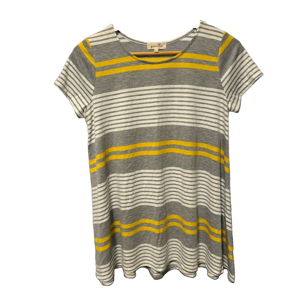 Puella Anthropologie Oversized Striped Tunic Shirt Casual Chic Minimalist Small